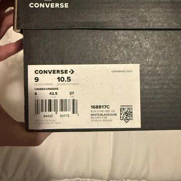 NEW Converse Run Star Hike Ox Unisex. Women’s 10.5 Men’s 9 - Picture 6 of 7